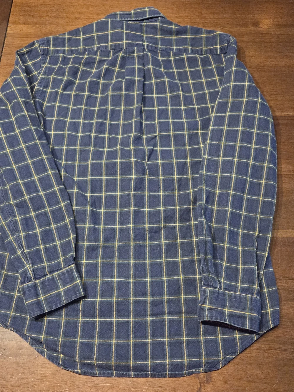 Ralph Lauren Navy & Yellow Windowpane Button-Down Shirt